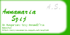 annamaria szij business card